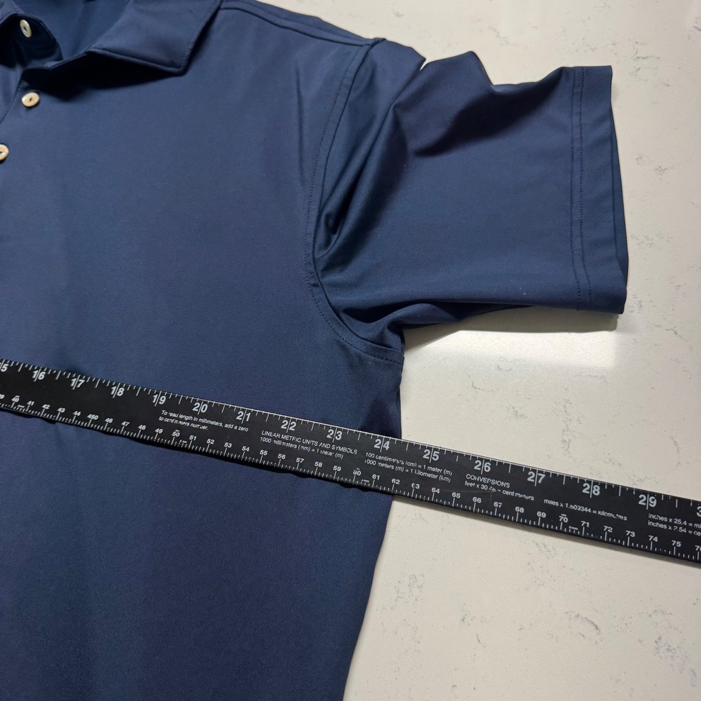 Peter Millar Polo Shirt Mens XL Navy Blue Summer Comfort Performance Charleston - Picture 6 of 7